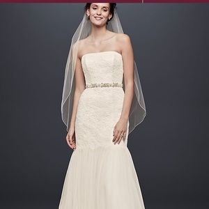 Strapless Lace Trumpet w/Tulle Skirt Style KP3765